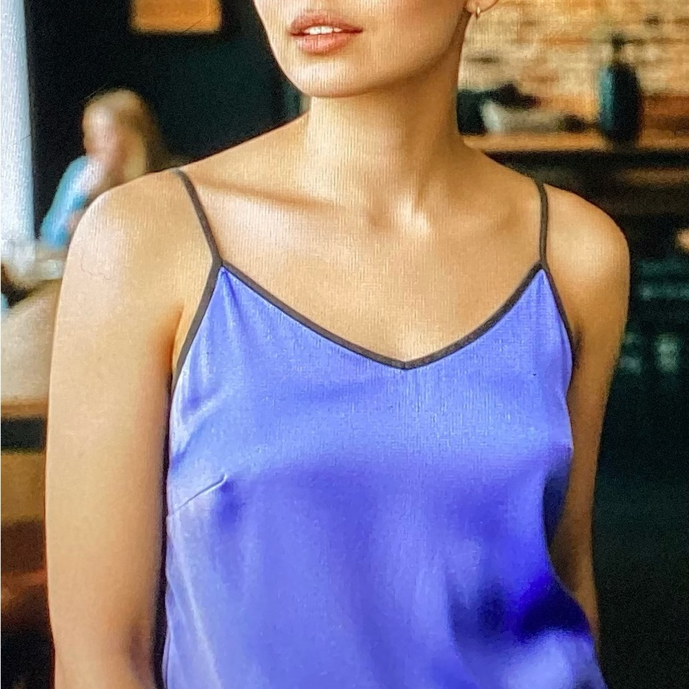 Sleek Purple Satin Camisole
